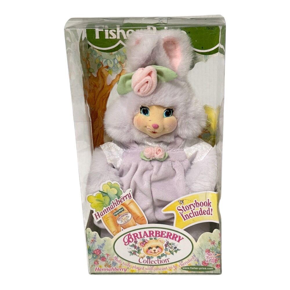 Fisher Price Briarberry Bear Collection HANNAHBERRY Rabbit Plush 1999 w Book
